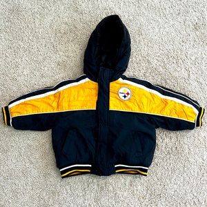 Pittsburgh Steelers NFL Toddler Reversible Winter Coat Jacket 24M 2T